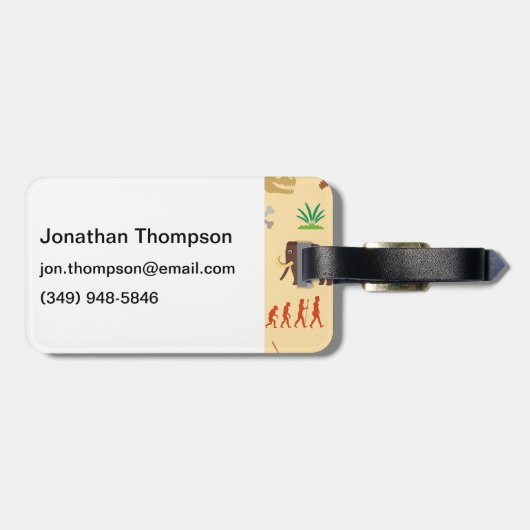 Evolutiepatroon Bagagelabel (Achterkant horizontaal)