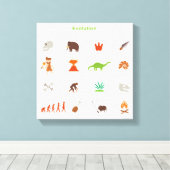 Evolutiepatroon Canvas Afdruk (Insitu (Houten vloer))