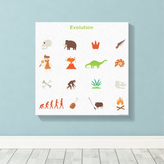 Evolutiepatroon Canvas Afdruk (Insitu (Houten vloer))