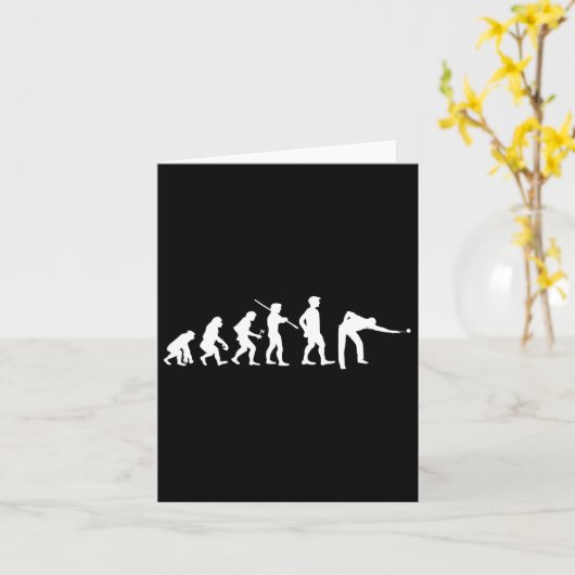 Evolutiepool Funny Pool Player Billiards Player Kaart (Gele Bloem)