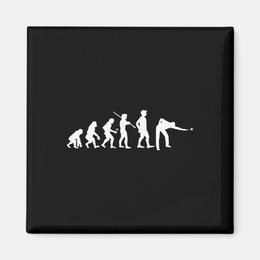 Evolutiepool Funny Pool Player Billiards Player Magneet (Voorkant)