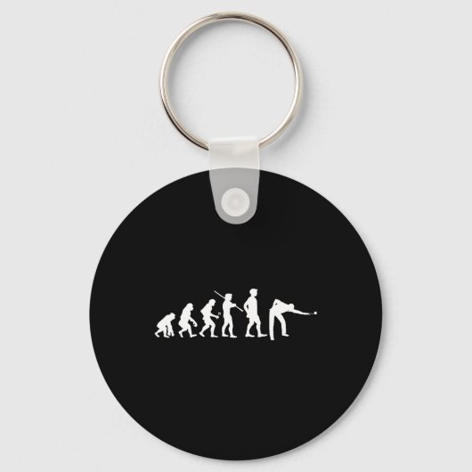 Evolutiepool Funny Pool Player Billiards Player Sleutelhanger (Voorkant)
