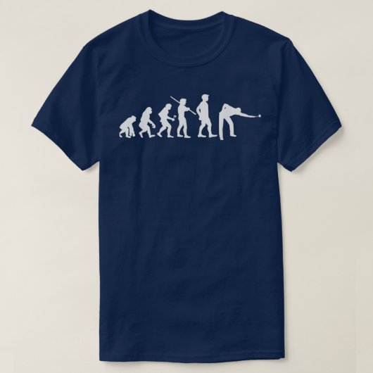 Evolutiepool Funny Pool Player Billiards Player T-shirt (Design voorkant)