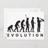 evolutiesaxofon briefkaart (Voorkant / Achterkant)