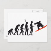 evolutiesnowboard briefkaart (Voorkant / Achterkant)