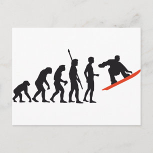 evolutiesnowboard briefkaart