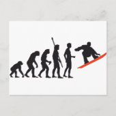 evolutiesnowboard briefkaart (Voorkant)