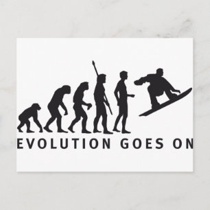 evolutiesnowboard briefkaart