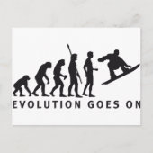 evolutiesnowboard briefkaart (Voorkant)