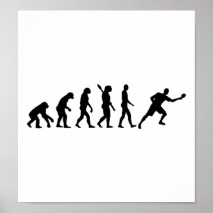 Evolutietafeltennis pingpong poster