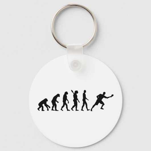 Evolutietafeltennis pingpong sleutelhanger (Voorkant)