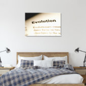 Evolutietekst op pagina canvas afdruk (Insitu (Slaapkamer))