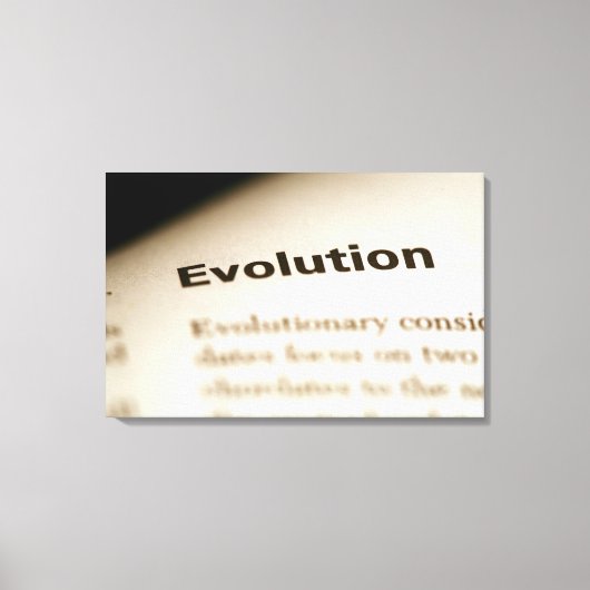 Evolutietekst op pagina canvas afdruk (Voorkant)