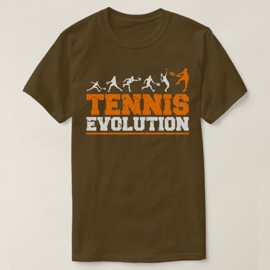 Evolutietennisspeler T-shirt (Design voorkant)