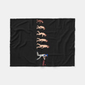 Evolutietheorie Cricket Speler Grappig Fleece Deken (Voorkant (Horizontaal))