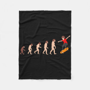 Evolutietheorie Skateboarden Grappig Fleece Deken