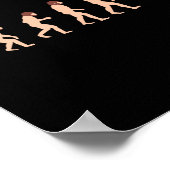 Evolutietheorie Skateboarden Grappig  Poster (Hoek)