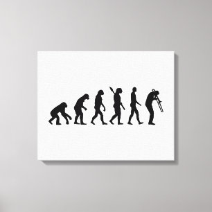 Evolutietrombone Canvas Afdruk