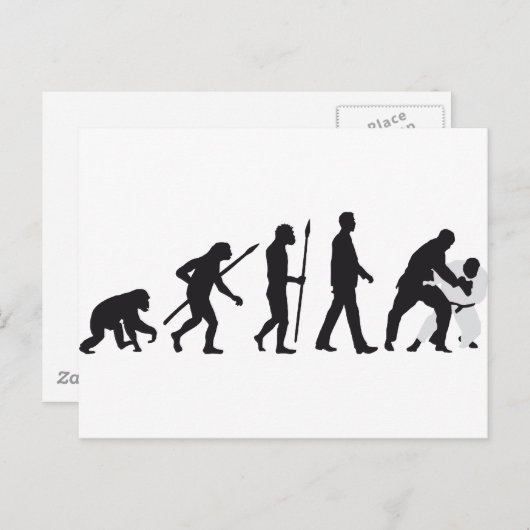 evolutievechtkunsten briefkaart (Voorkant / Achterkant)
