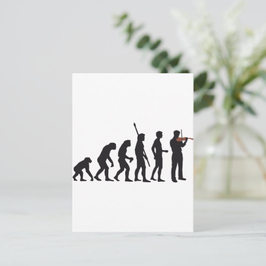 evolutieviool briefkaart (Staand voorkant)
