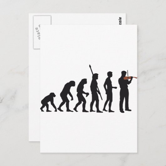 evolutieviool briefkaart (Voorkant / Achterkant)