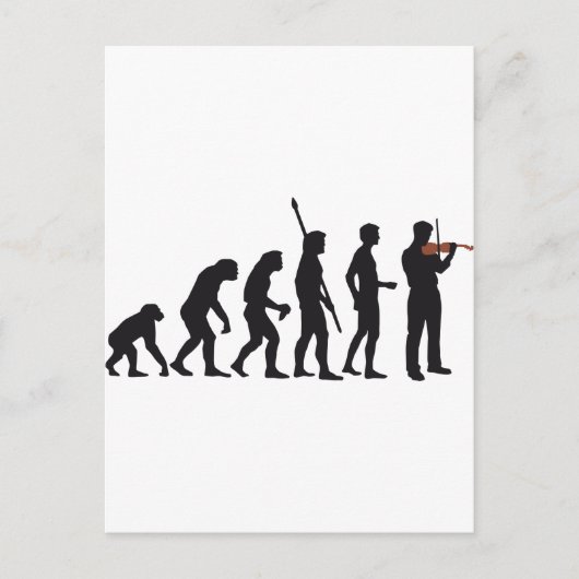 evolutieviool briefkaart (Voorkant)