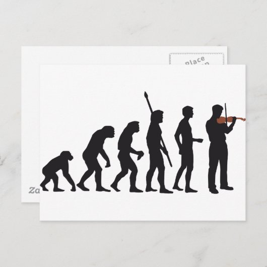 evolutieviool briefkaart (Voorkant / Achterkant)