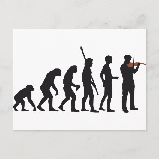 evolutieviool briefkaart (Voorkant)