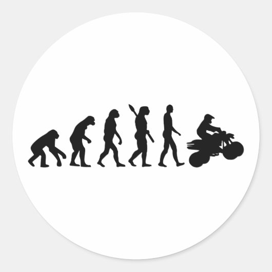 Evolution ATV Quad Racing Ronde Sticker (Voorkant)