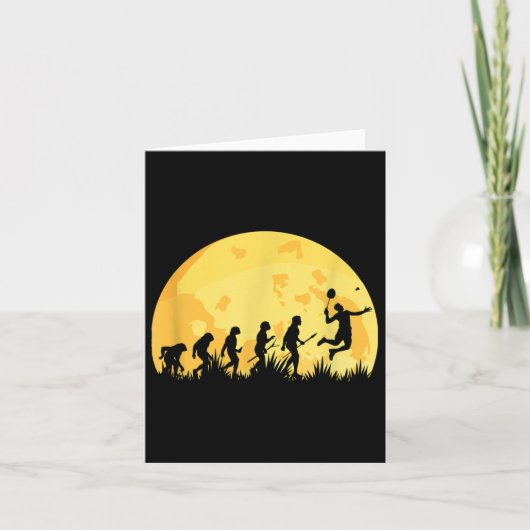 Evolution Badminton Bright Badminton Player Gift Kaart (Voorkant)