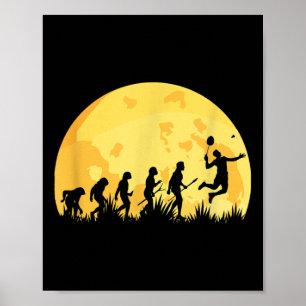 Evolution Badminton Bright Badminton Player Gift Poster