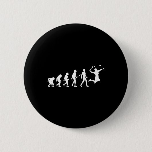 Evolution Badminton Cadeau Voor Badminton Spelers  Ronde Button 5,7 Cm (Voorkant)