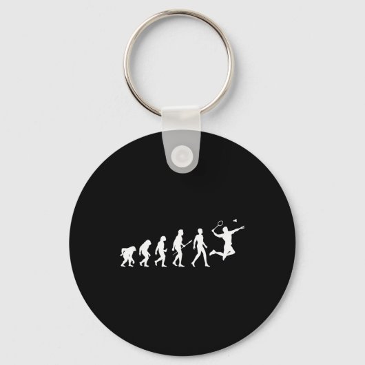 Evolution Badminton Cadeau voor Badminton Spelers Sleutelhanger (Voorkant)