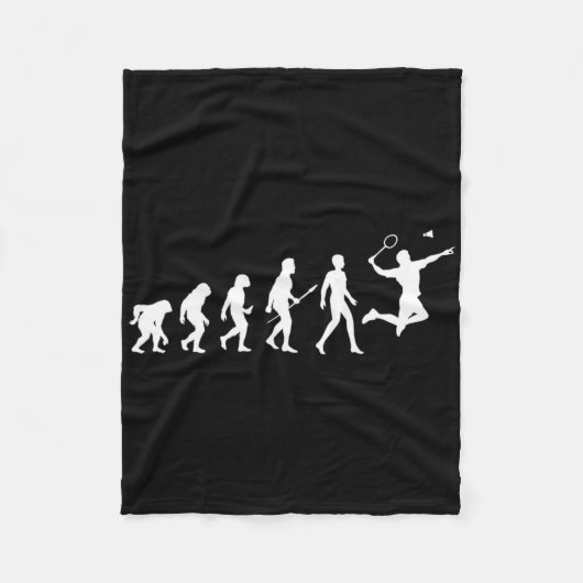 Evolution Badminton Gift voor Badminton Spelers Ev Fleece Deken (Voorkant)