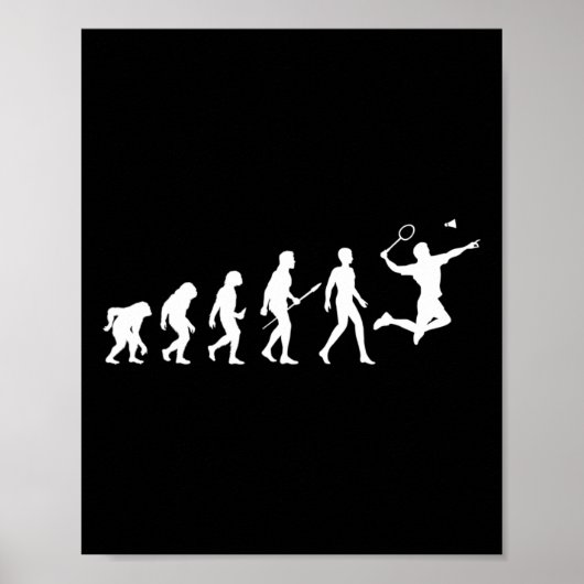Evolution Badminton Gift voor Badminton Spelers Ev Poster (Voorkant)