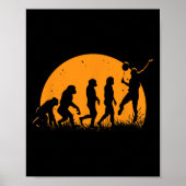 Evolution Badminton Player Racket Shuttle Poster (Voorkant)