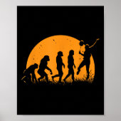 Evolution Badminton Player _ Racket Shuttle Poster (Voorkant)