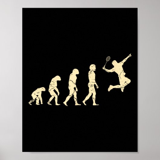 Evolution Badminton Player Shuttle Racket  Poster (Voorkant)