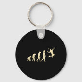 Evolution Badminton Player Shuttle Racket Sleutelhanger (Voorkant)