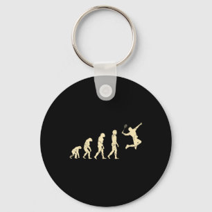 Evolution Badminton Player Shuttle Racket Sleutelhanger