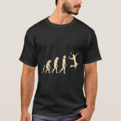 Evolution Badminton Player Shuttle Racket T-shirt (Voorkant)