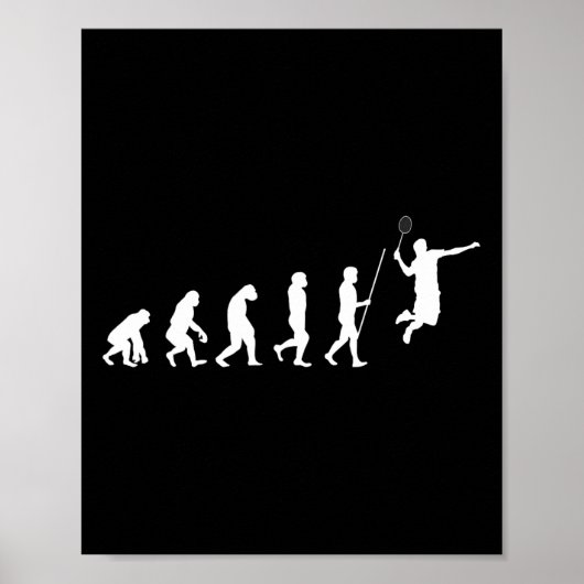 Evolution Badminton Shuttle Badminton Player Gift Poster (Voorkant)