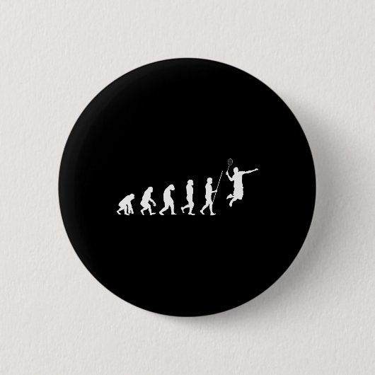 Evolution Badminton Shuttle Badminton Player Gift Ronde Button 5,7 Cm (Voorkant)