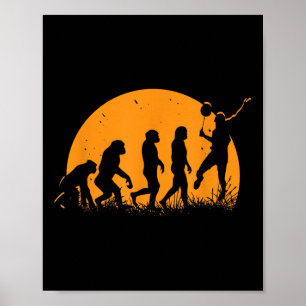 Evolution Badminton Speler _ Racket Shuttle Poster