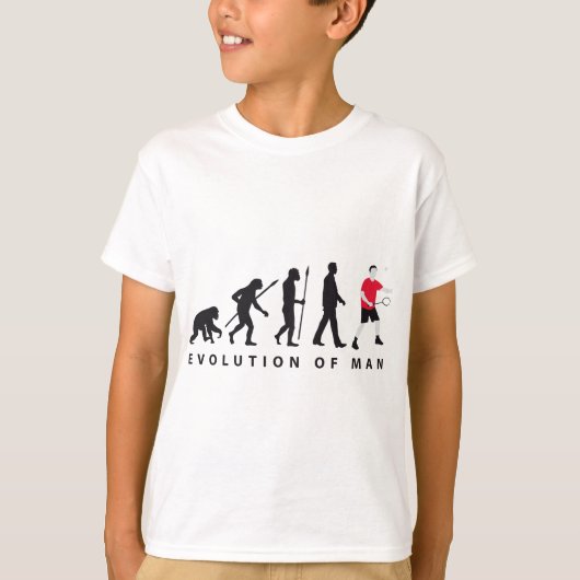 evolution badminton t-shirt (Voorkant)