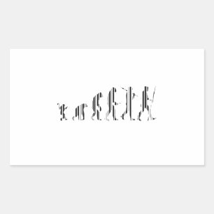 EVOLUTION BAR CODE Darwin Barcode Pattern Design Rechthoekige Sticker