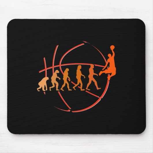 Evolution Basketbal Speler Ball Game Hoops Muismat (Voorkant)