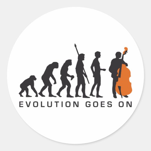evolution bass ronde sticker (Voorkant)