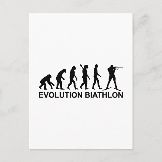 Evolution Biathlon Ski Briefkaart (Voorkant)