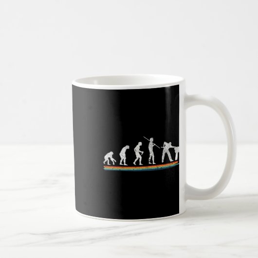 Evolution Biljart Grappige Vintage Koffiemok (Rechts)